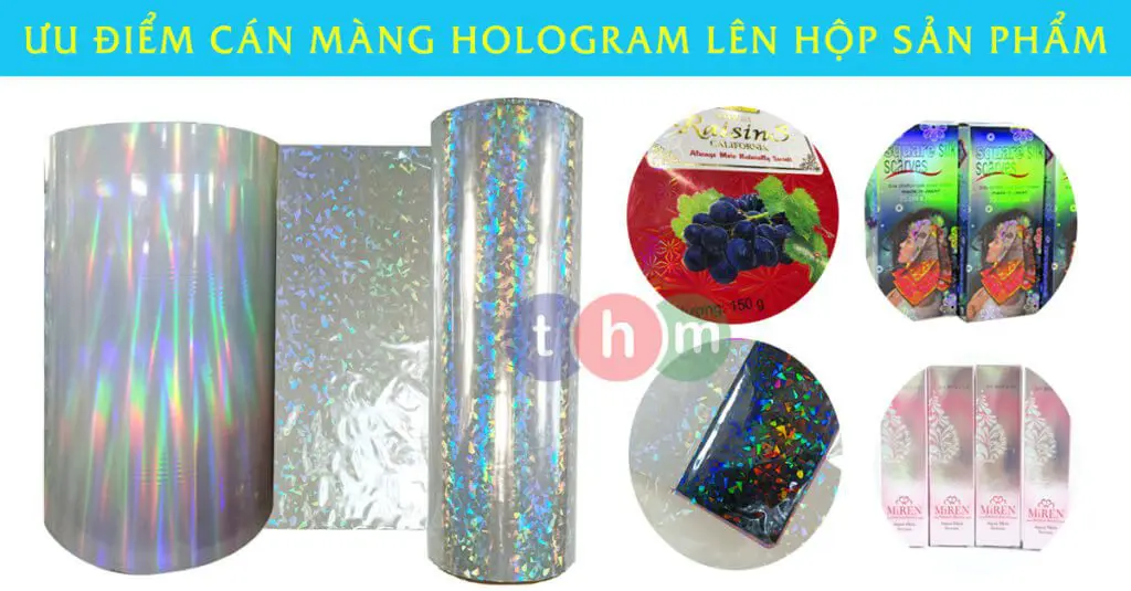 ưu điểm cán màng hologram lên hộp sản phẩm tân hoa mai