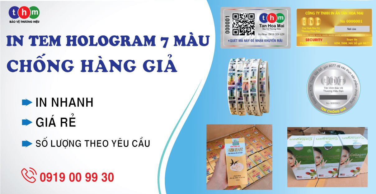 In tem chống hàng giả hologram 7 màu giá rẻ tphcm