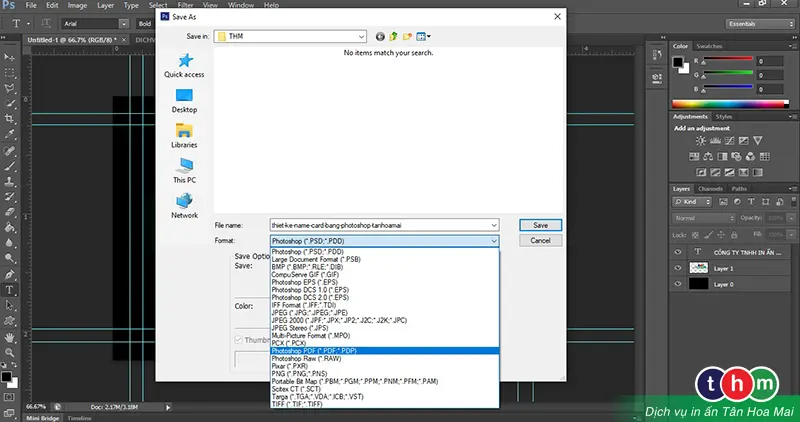 thiet-ke-name-card-bang-photoshop-buoc-4-luu-file-save-as-pdf