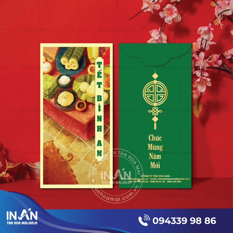 19+ Mẫu bao lì xì màu xanh: Đẹp, Ý nghĩa & Nơi in uy tín ở HCM