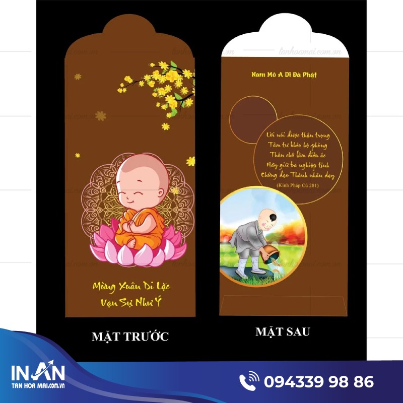 15+ Mẫu bao lì xì Phật giáo Đẹp, Đơn giản, Mang nhiều Ý nghĩa