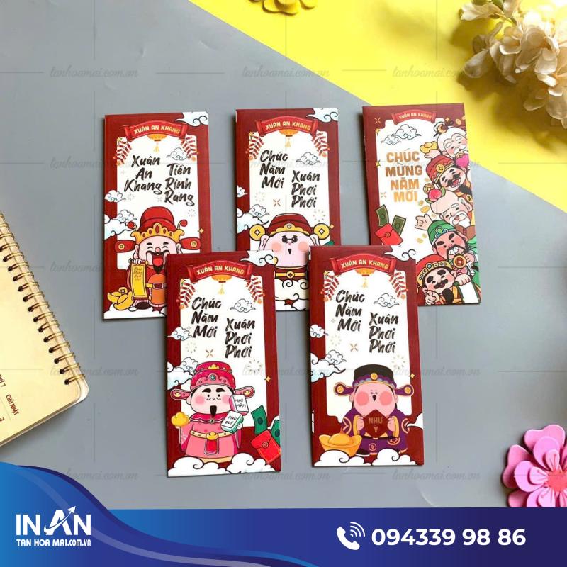 19+ Mẫu Bao lì xì Thần Tài đẹp Phân loại theo chất liệu, kiểu dáng