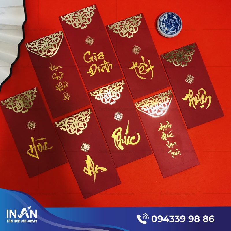 15+ Mẫu bao lì xì thư pháp: Đẹp, Ý nghĩa & Địa chỉ in uy tín HCM