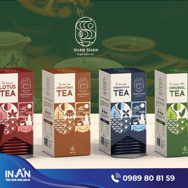 25+ Mẫu hộp đựng trà bằng giấy đẹp, thiết kế đa dạng, in giá rẻ