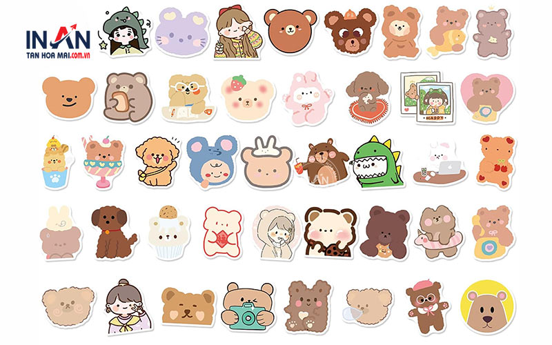 Mẫu Sticker Siêu Dễ Thương