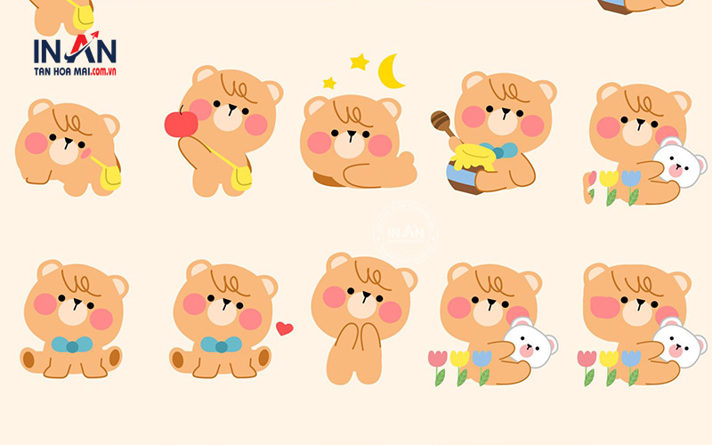 Mẫu Sticker Siêu Dễ Thương