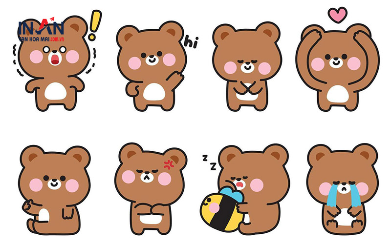 Mẫu Sticker Siêu Dễ Thương