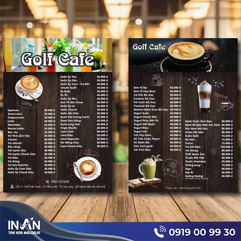 99+ Mẫu menu quán cà phê đẹp độc đáo cho các quán Coffee