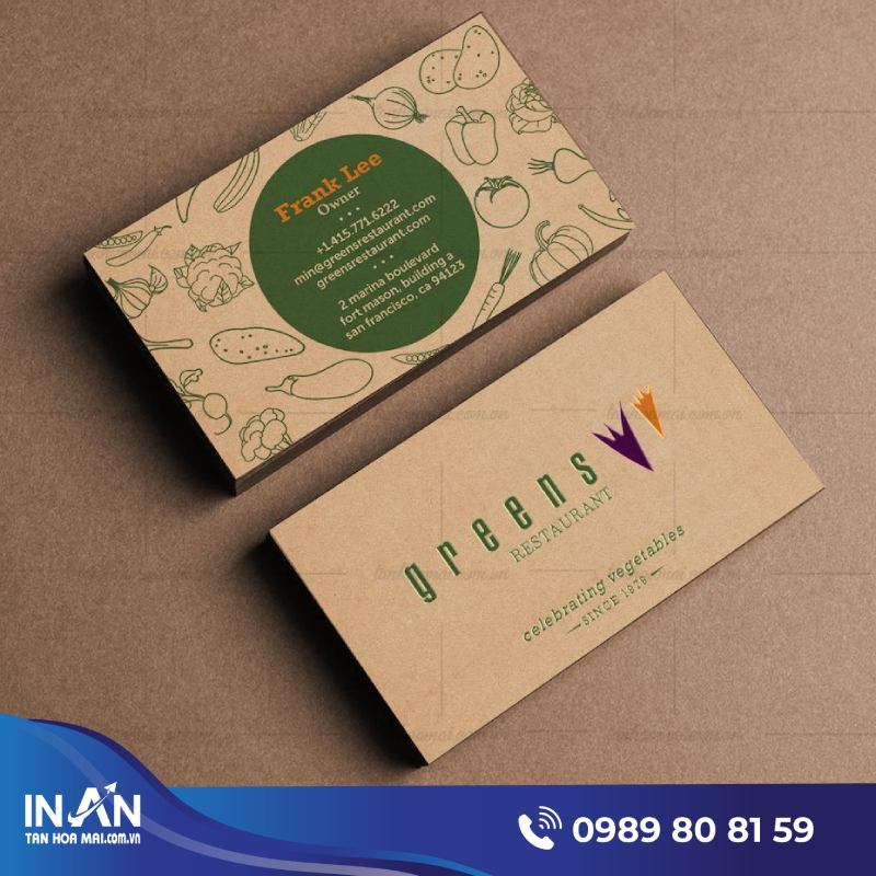 13+ Mẫu name card giấy Kraft đẹp, Chuyên nghiệp, Giá rẻ ở HCM