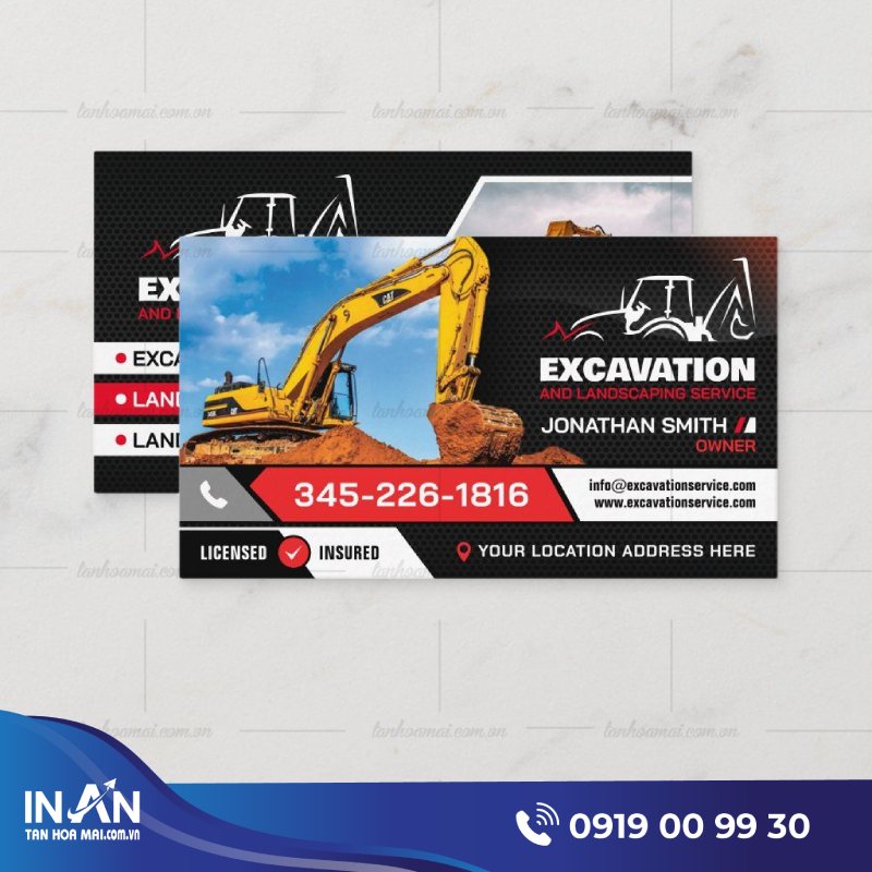 19+ Mẫu name card xây dựng đẹp, Sang trọng, In giá rẻ ở HCM