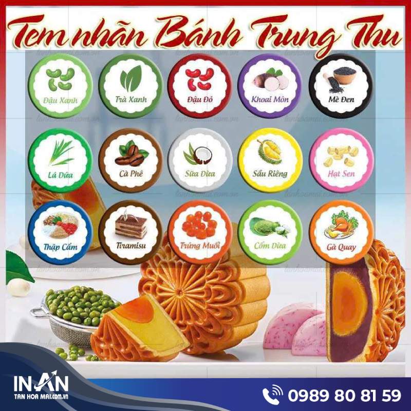 49+ Mẫu tem bánh trung thu: Thiết kế miễn phí, In nhanh giá rẻ HCM