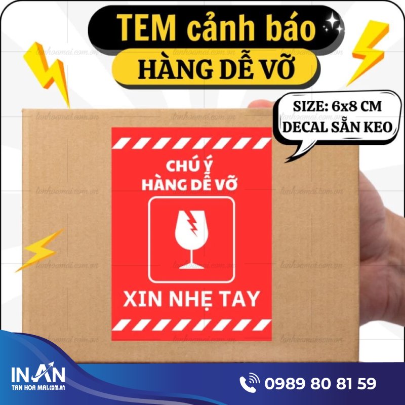 13+ Mẫu tem cảnh báo nguy hiểm Nổi bật, Độc đáo, In nhanh giá rẻ HCM