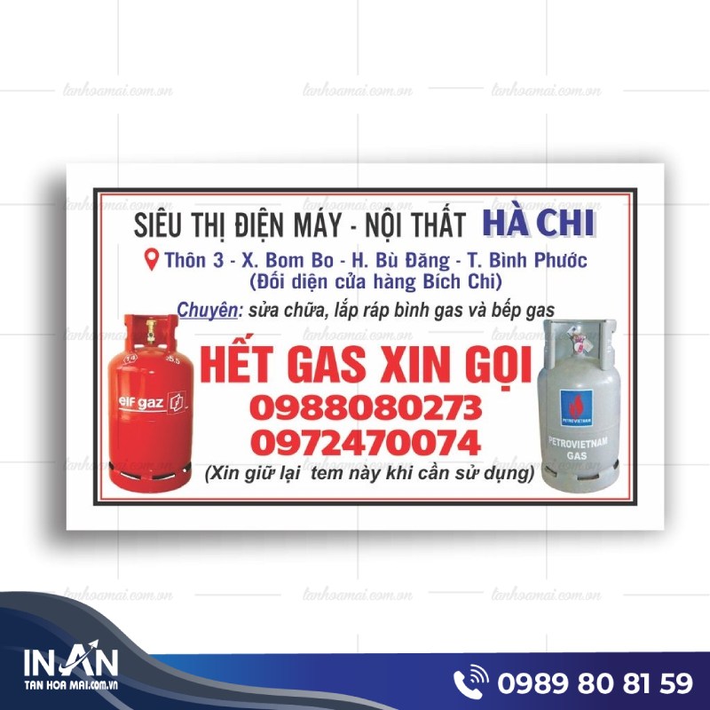 19+ Mẫu Tem dán bình gas đẹp, In giá rẻ & Nhanh ở HCM
