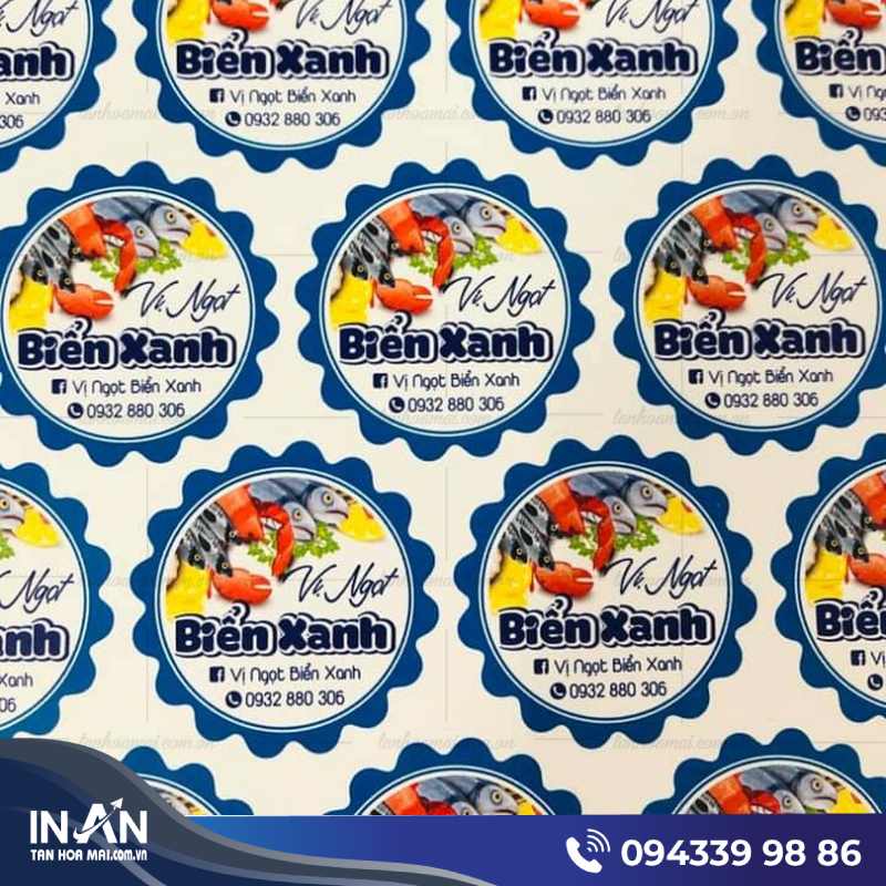 29+ Mẫu tem hải sản đẹp, chất liệu bền, in rõ thông tin sản phẩm