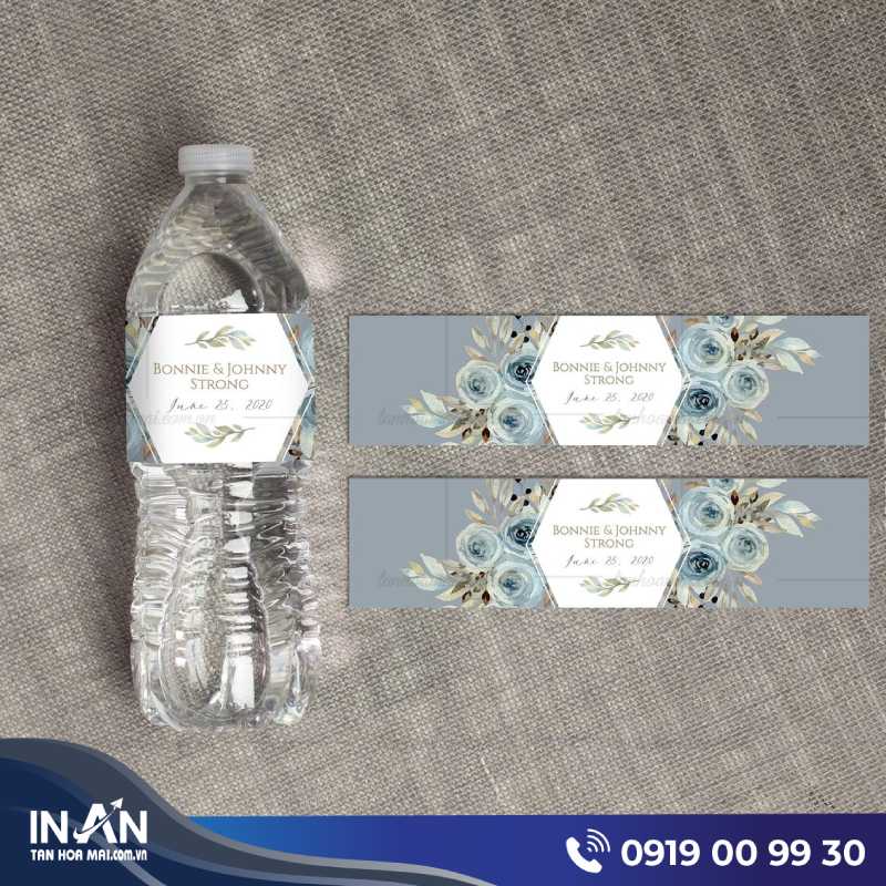 19+ Mẫu tem nhãn chai nước nhựa, mẫu đẹp, in nhanh giá rẻ ở HCM