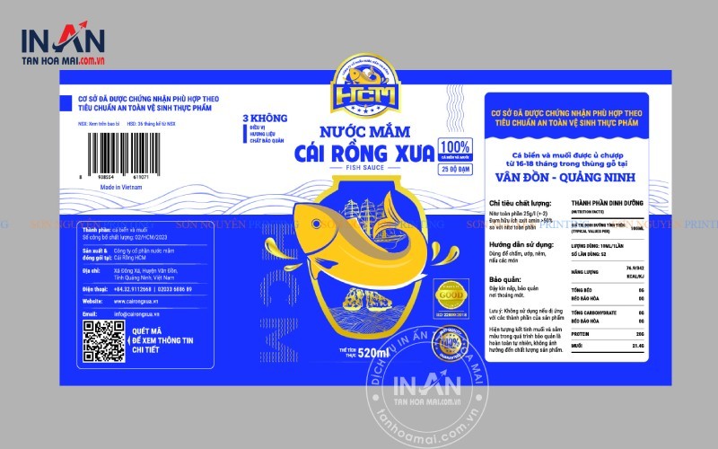 Tem nước mắm Cái Rồng Xưa