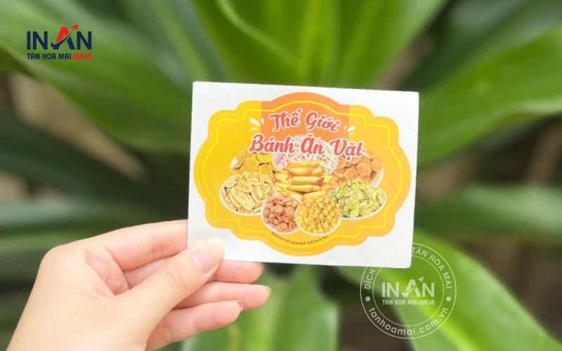 Thiết kế tem nhãn đồ ăn vặt nhanh tại Tân Hoa Mai