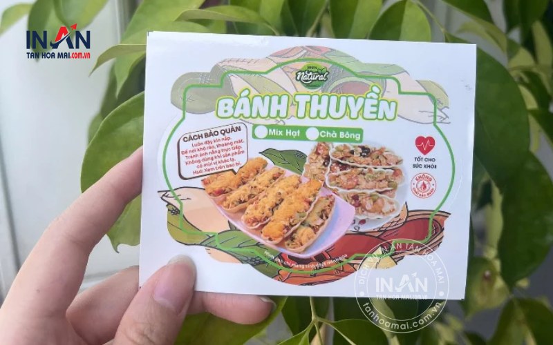 Mẫu tem dán đồ ăn vặt đẹp