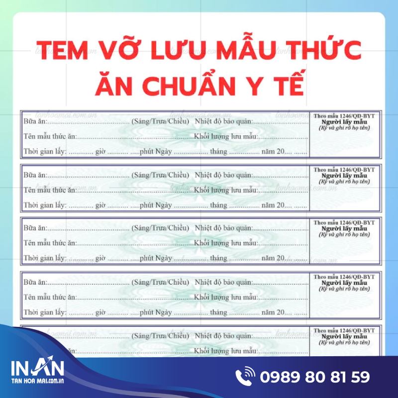 15+ Mẫu tem niêm phong mẫu thực phẩm, thức ăn giá rẻ ở TPHCM