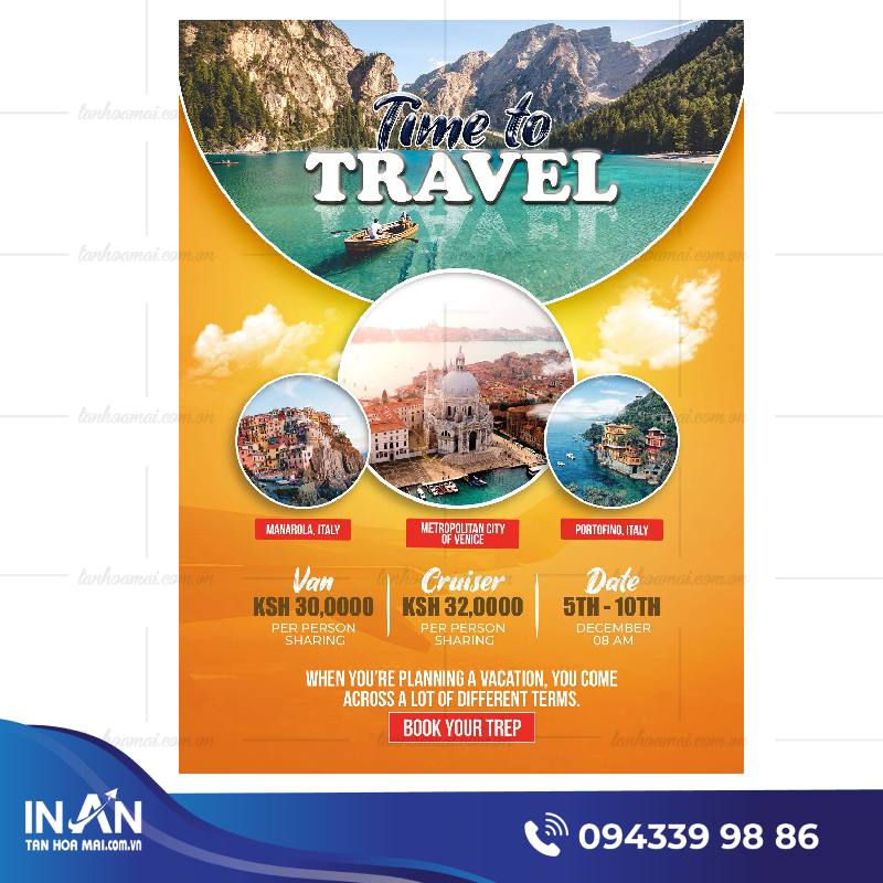 33+ Mẫu tờ rơi du lịch thiết kế đẹp & Nơi in giá rẻ, uy tín ở HCM