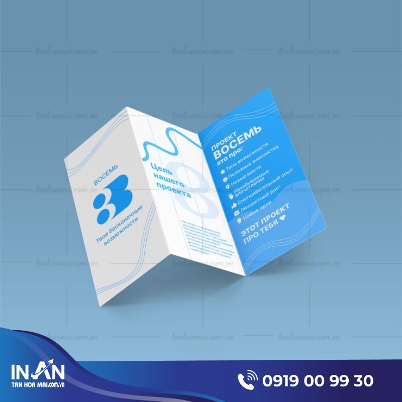 33+ Mẫu tờ rơi gấp 3 Thiết kế Đẹp, Chuyên nghiệp, In giá rẻ ở HCM