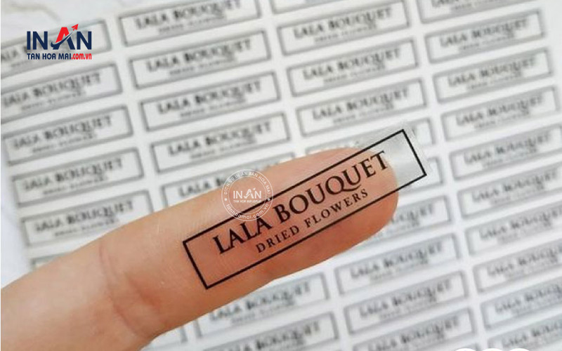 Loại nhãn trong suốt thích hợp dán cho mỹ phẩm, thực phẩm