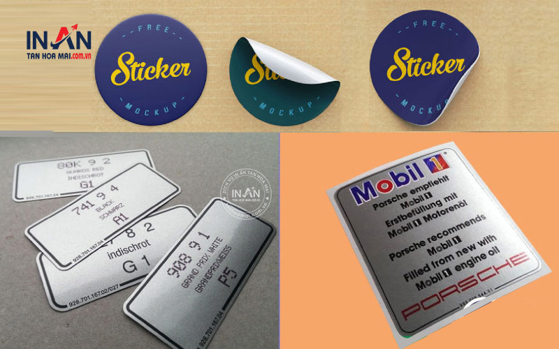Sticker dạng nhựa dẻo, nhựa sữa không thấm nước