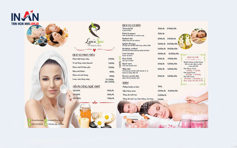 Menu Spa Sang Trọng