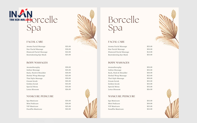 Xu Hướng Menu Spa 2026