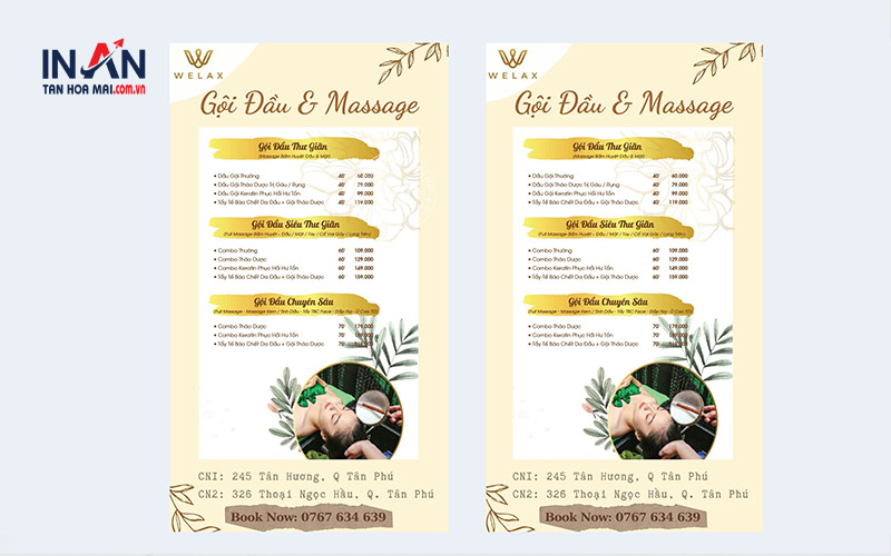 Menu Spa Sang Trọng