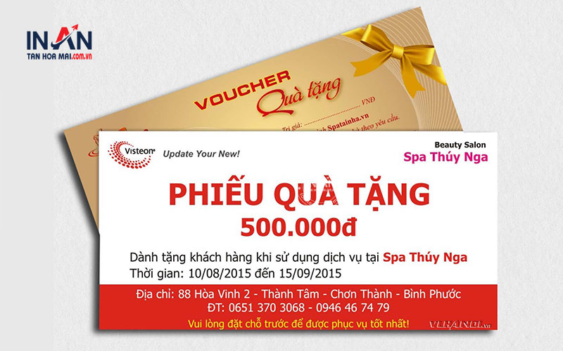 Mẫu Voucher Sang Trọng Cho Spa & Thẩm Mỹ