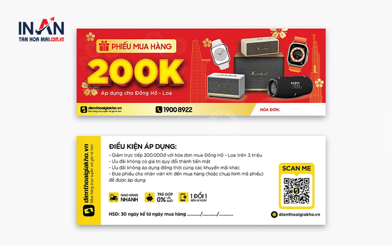 Mẫu Voucher Tối Giản