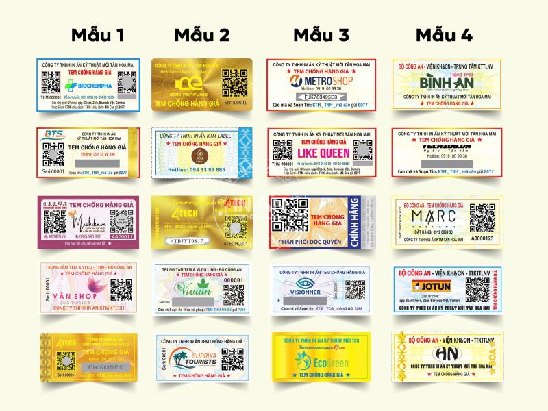 Đặc điểm tem chống hàng giả