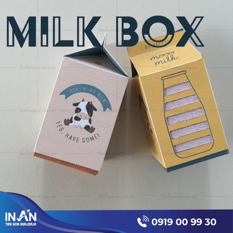 19+ Mẫu hộp giấy đựng sữa đẹp và giải pháp in ấn theo yêu cầu