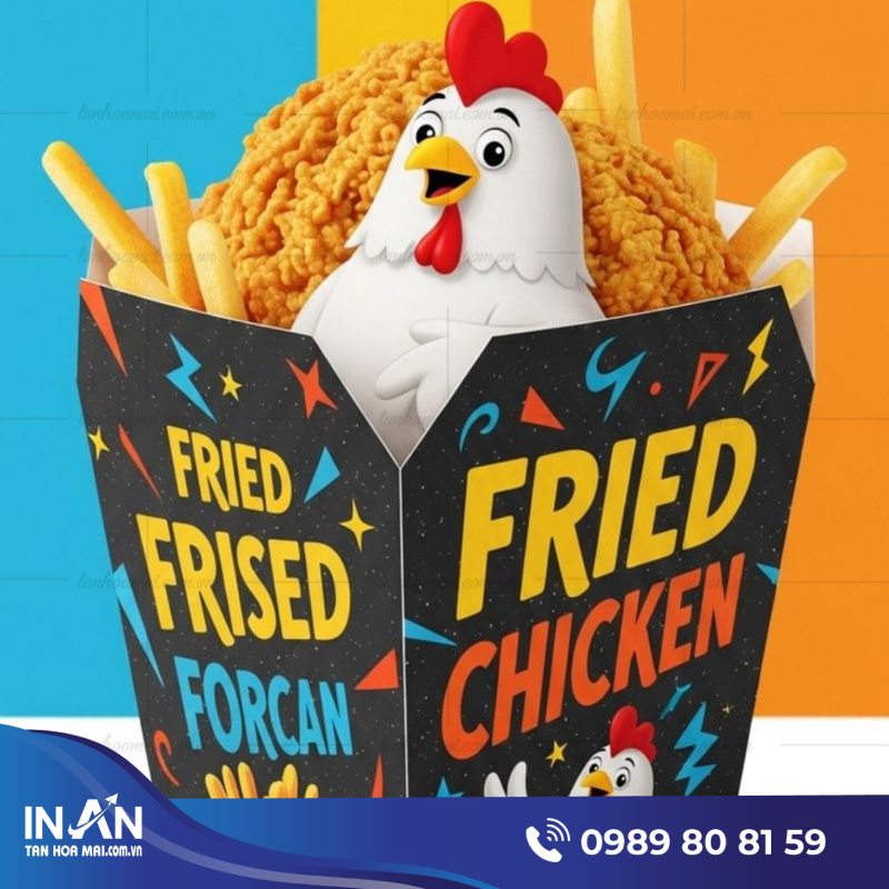 29+ Mẫu hộp giấy đựng gà rán đẹp cho quán ăn nhanh