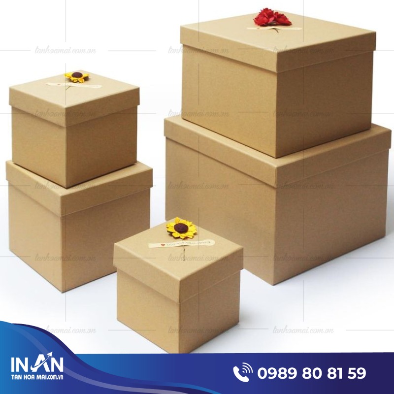 19+ Mẫu hộp giấy vuông thông dụng
