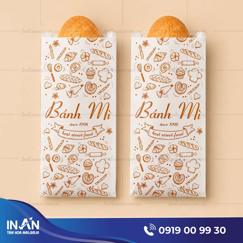 35+ Mẫu túi giấy đựng bánh mì đẹp, giá rẻ, in theo yêu cầu 