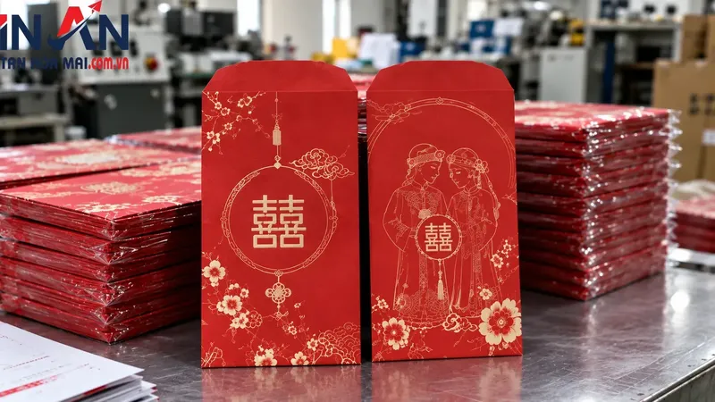 Mẫu bao lì xì cưới theo concept riêng tại Tân Hoa Mai
