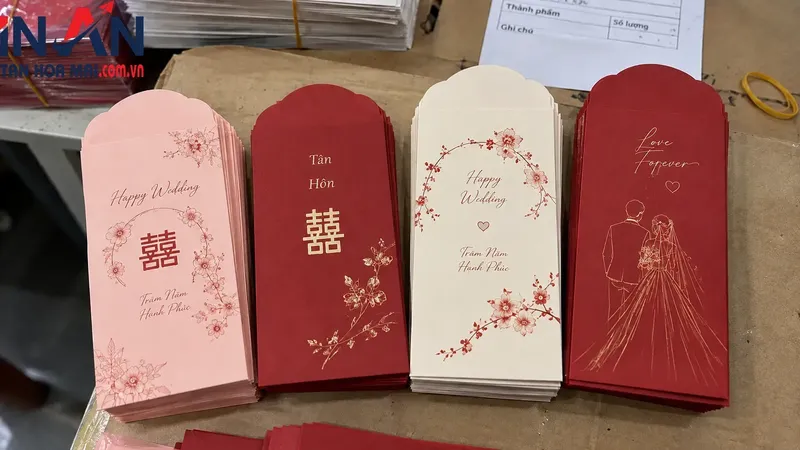 Mẫu bao lì xì bê tráp dùng trong đám hỏi
