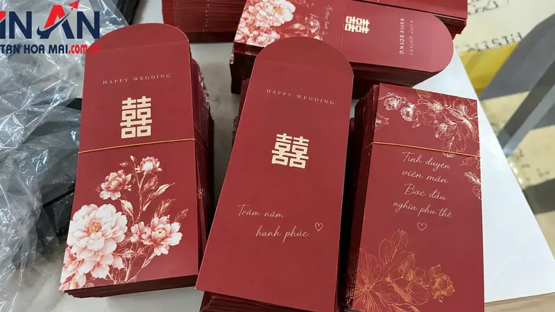Mẫu bao lì xì đám cưới để tham khảo cách phối bố cục