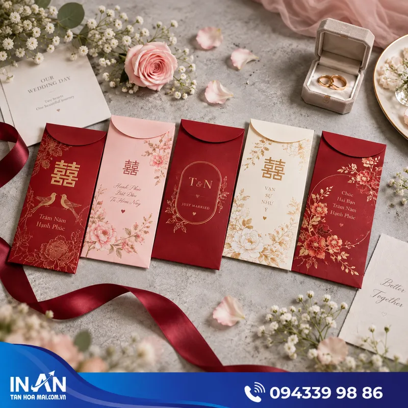 10+ Mẫu Bao Lì Xì Cưới Đẹp | Nhận In Theo Thiết Kế