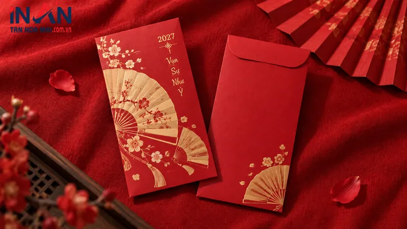 Mẫu phong bao lì xì đỏ tham khảo số 2
