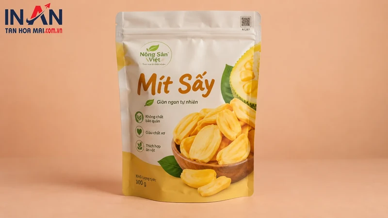 Mẫu túi mít sấy dùng minh họa giải pháp chống giả