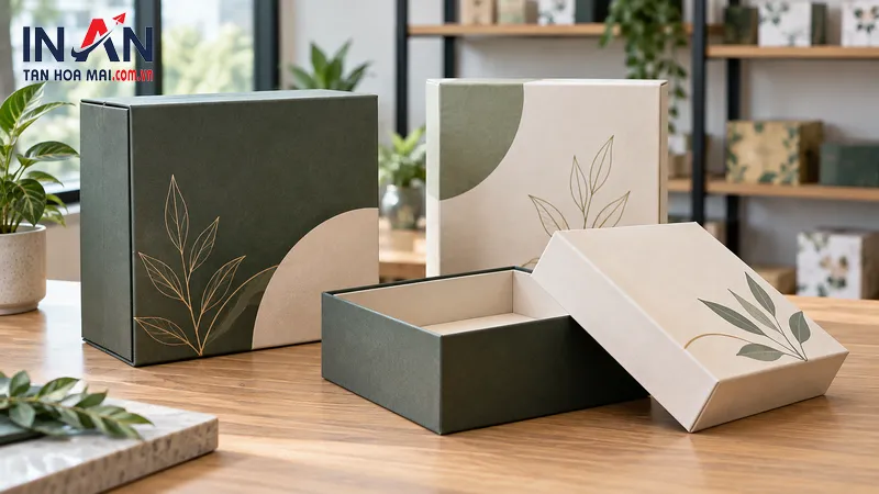 Mẫu carton sóng E profile thấp đặt cạnh các tấm carton sóng dày hơn