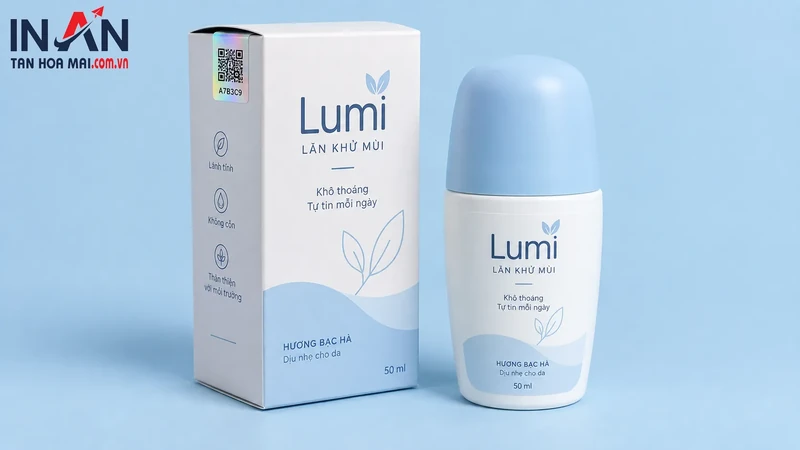 Mẫu chai lăn khử mùi dùng minh họa giải pháp chống giả