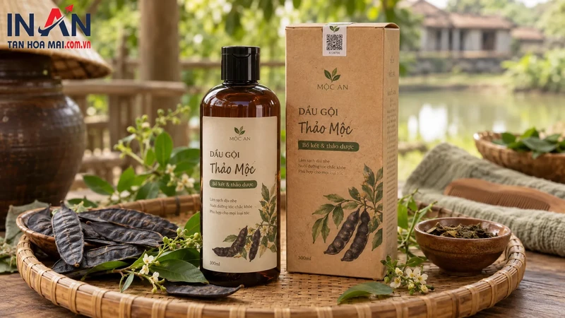 Mẫu chai dầu gội dùng minh họa giải pháp chống giả