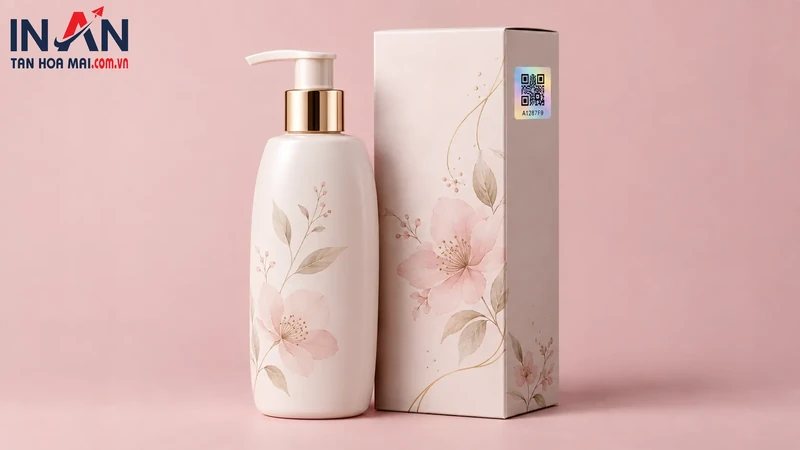 Bộ mỹ phẩm Pink Blossom dùng minh họa lựa chọn tem