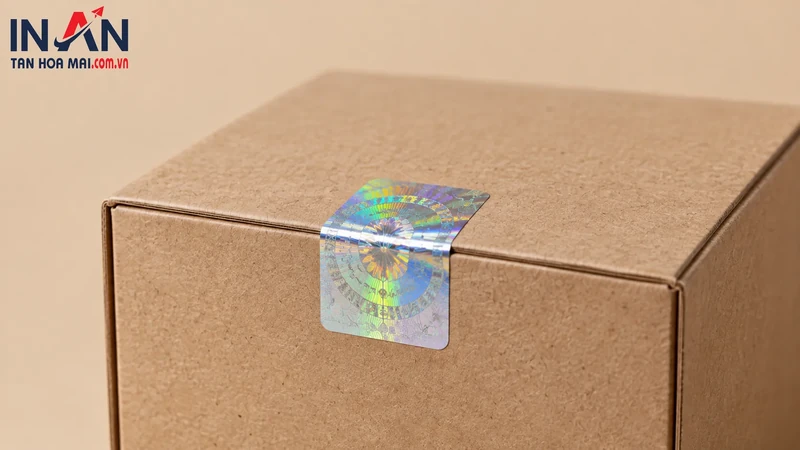 Hộp carton kraft tem hologram niêm phong