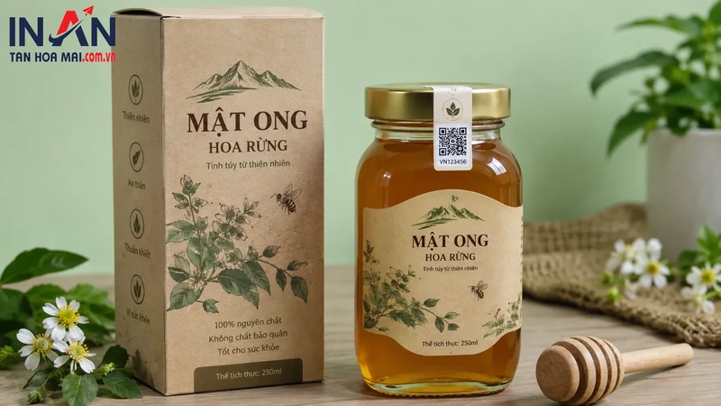 Mẫu hũ mật ong dùng minh họa giải pháp chống giả