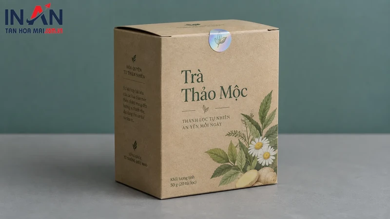 Mẫu túi trà dùng minh họa giải pháp chống giả